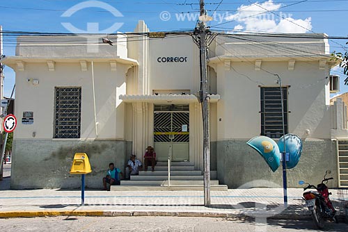  Fachada de Agência dos Correios em casario histórico no centro da cidade de Monteiro  - Monteiro - Paraíba (PB) - Brasil
