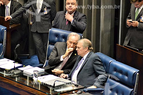  Ministro Ricardo Lewandowski e o Senador Tasso Jereissati presidindo a sessão de julgamento do impeachment da Presidente Dilma Rousseff no Senado Federal  - Brasília - Distrito Federal (DF) - Brasil