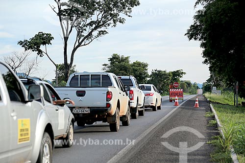  Trecho interditado da Rodovia BR-070  - Cáceres - Mato Grosso (MT) - Brasil