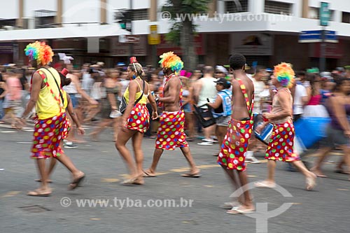 Foliões durante o desfile do bloco de carnaval de rua Banda de Ipanema na Rua Prudente de Moraes  - Rio de Janeiro - Rio de Janeiro (RJ) - Brasil