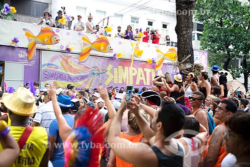  Trio elétrico durante o desfile do bloco de carnaval de rua Simpatia é Quase Amor na Rua Teixeira de Melo  - Rio de Janeiro - Rio de Janeiro (RJ) - Brasil