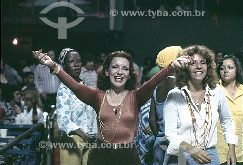  Detalhe de Emilinha Borba durante o carnaval - década de 80  - Rio de Janeiro - Rio de Janeiro (RJ) - Brasil