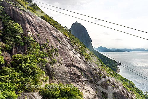  Vista do Pão de Açúcar durante a travessia entre o Morro da Urca  - Rio de Janeiro - Rio de Janeiro (RJ) - Brasil