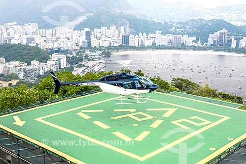  Heliponto no Morro da Urca com a Enseada de Botafogo ao fundo  - Rio de Janeiro - Rio de Janeiro (RJ) - Brasil