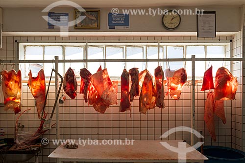  Carne de porco à venda no Mercado Municipal de Pouso Alegre  - Pouso Alegre - Minas Gerais (MG) - Brasil