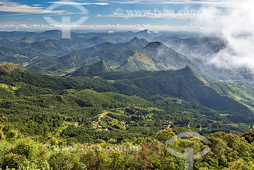  Vista geral do Parque Estadual dos Três Picos a partir do Pico da Caledônia  - Nova Friburgo - Rio de Janeiro (RJ) - Brasil