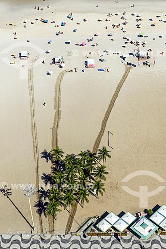  Vista de cima da orla da Praia de Copacabana  - Rio de Janeiro - Rio de Janeiro (RJ) - Brasil