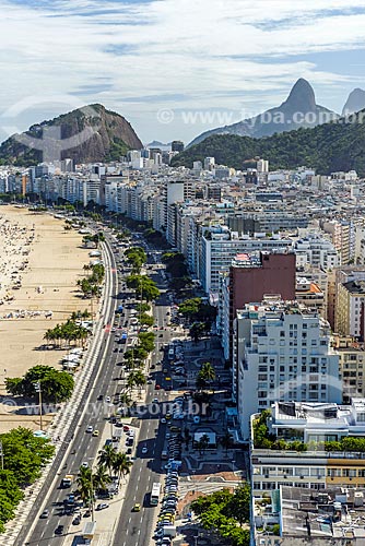  Vista geral da orla da Praia de Copacabana a partir do antigo Hotel Le Meridien - atual Hotel Windsor Atlântica  - Rio de Janeiro - Rio de Janeiro (RJ) - Brasil