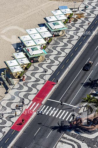  Vista de cima da orla da Praia de Copacabana  - Rio de Janeiro - Rio de Janeiro (RJ) - Brasil
