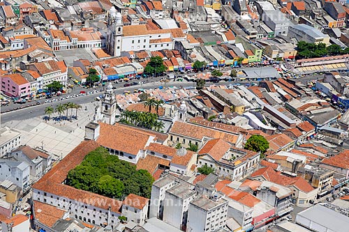  Foto aérea do bairro de Santo Antônio com a Basílica de Nossa Senhora do Carmo (1767)  - Recife - Pernambuco (PE) - Brasil