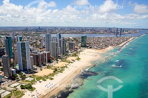  Foto aérea da Praia da Boa Viagem  - Recife - Pernambuco (PE) - Brasil