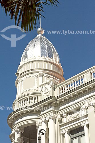  Detalhe da fachada do Paço Municipal de Juiz de Fora - antigo prédio da Prefeitura  - Juiz de Fora - Minas Gerais (MG) - Brasil