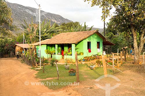  Fachada de casa no povoado de Lapinha da Serra  - Santana do Riacho - Minas Gerais (MG) - Brasil