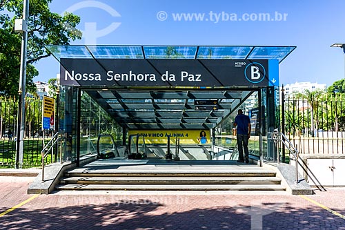  Acesso à Estação Nossa Senhora da Paz do Metrô Rio na Praça Nossa Senhora da Paz  - Rio de Janeiro - Rio de Janeiro (RJ) - Brasil