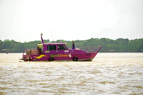  Barco Cidadão na Baía de Guajará  - Belém - Pará (PA) - Brasil