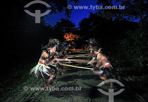  Dança dos índios da Tribo Pataxó durante a conferência RIO + 20  - Rio de Janeiro - Rio de Janeiro (RJ) - Brasil