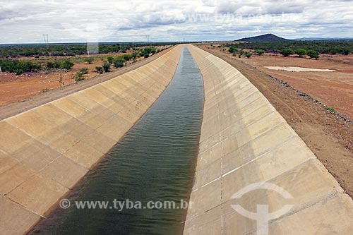  Canal de irrigação do Projeto de Integração do Rio São Francisco com as bacias hidrográficas do Nordeste Setentrional  - Cabrobó - Pernambuco (PE) - Brasil