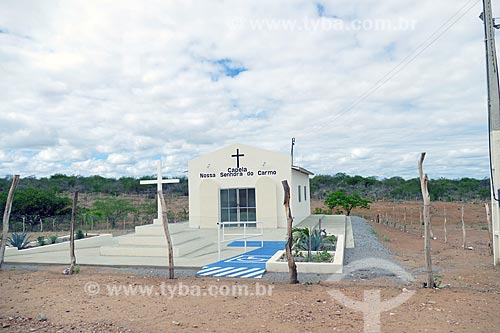  Fachada da Capela de Nossa Senhora do Carmo na zona rural da cidade de Cabrobó  - Cabrobó - Pernambuco (PE) - Brasil