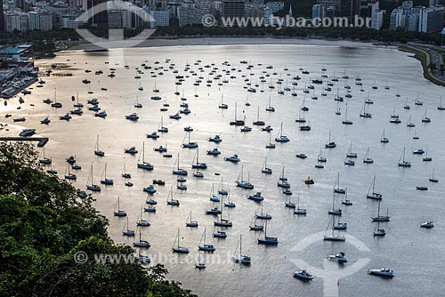  Vista de barcos na Enseada de Botafogo a partir do Pão de Açúcar  - Rio de Janeiro - Rio de Janeiro (RJ) - Brasil