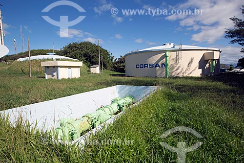  Caixa dágua da Companhia Riograndense Saneamento (CORSAN) - concessionária de serviços de tratamento de água - no Morro do Farol  - Torres - Rio Grande do Sul (RS) - Brasil