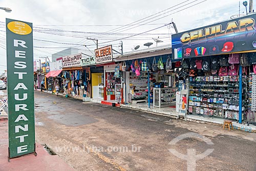  Fachada de lojas em rua comercial do centro de Macapá  - Macapá - Amapá (AP) - Brasil