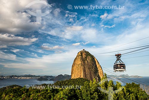  Bondinho fazendo a travessia entre o Morro da Urca e o Pão de Açúcar  - Rio de Janeiro - Rio de Janeiro (RJ) - Brasil