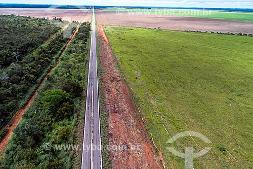  Foto aérea de trecho da Rodovia TO-336  - Guaraí - Tocantins (TO) - Brasil