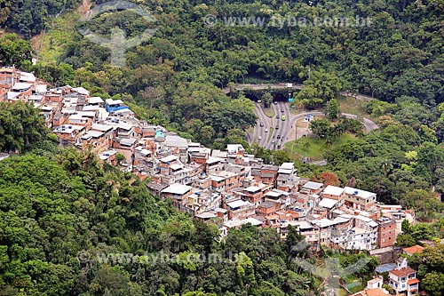  Vista da Favela do Cerro Corá com o Túnel Rebouças ao fundo  - Rio de Janeiro - Rio de Janeiro (RJ) - Brasil