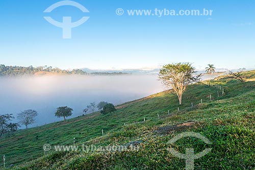  Vista da zona rural da cidade de Guarani durante o amanhecer  - Guarani - Minas Gerais (MG) - Brasil