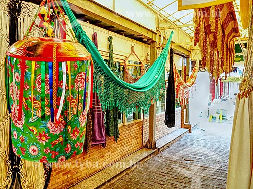  Detalhe de redes à venda no Centro Luiz Gonzaga de Tradições Nordestinas  - Rio de Janeiro - Rio de Janeiro (RJ) - Brasil