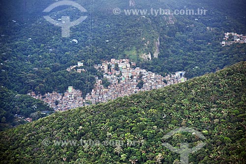  Foto aérea de parte da Favela da Rocinha  - Rio de Janeiro - Rio de Janeiro (RJ) - Brasil