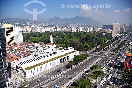  Vista de cima da Biblioteca Parque Estadual com o Campo de Santana (1880)  - Rio de Janeiro - Rio de Janeiro (RJ) - Brasil