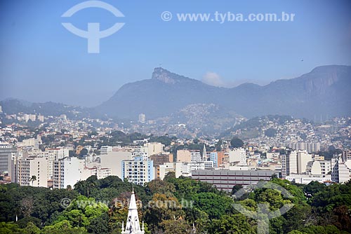  Vista de cima do Campo de Santana com o Cristo Redentor ao fundo  - Rio de Janeiro - Rio de Janeiro (RJ) - Brasil