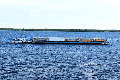  Vista de balsa no Rio Negro próximo à Manaus  - Manaus - Amazonas (AM) - Brasil