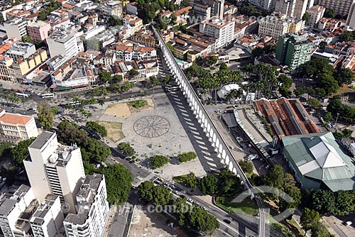  Foto aérea dos Arcos da Lapa, Circo Voador e da Fundição Progresso  - Rio de Janeiro - Rio de Janeiro (RJ) - Brasil