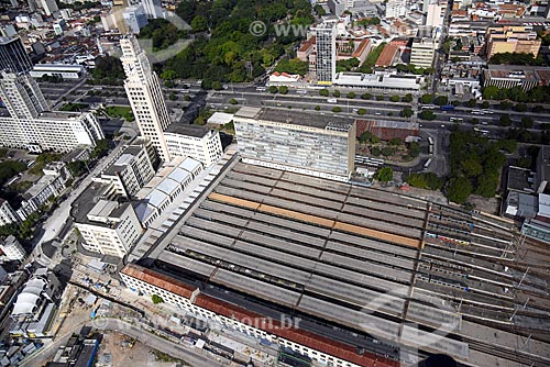  Foto aérea da Estação Ferroviária Central do Brasil  - Rio de Janeiro - Rio de Janeiro (RJ) - Brasil