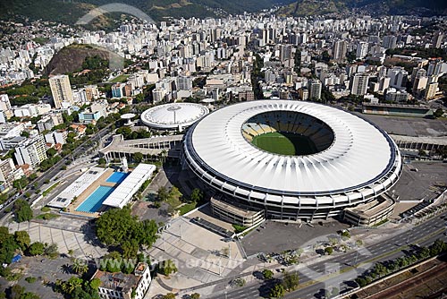  Foto aérea do Estádio Jornalista Mário Filho (1950) - mais conhecido como Maracanã  - Rio de Janeiro - Rio de Janeiro (RJ) - Brasil