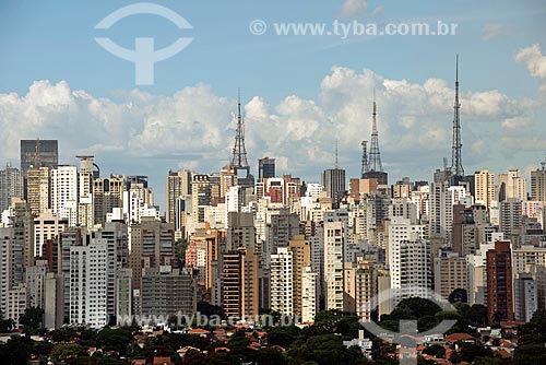  Vista da lado sul da Avenida Paulista a partir do Itaim Bibi  - São Paulo - São Paulo (SP) - Brasil
