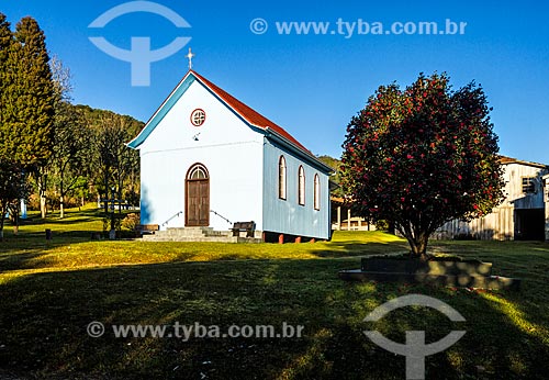  Fachada da Igreja de Nossa Senhora da Saúde  - Treze Tílias - Santa Catarina (SC) - Brasil
