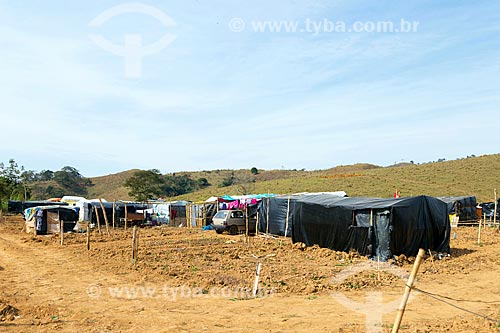  Barracas no acampamento Liberdade do Movimento dos Trabalhadores Rurais Sem Terra  - Coronel Pacheco - Minas Gerais (MG) - Brasil