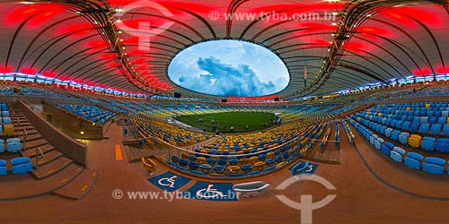  Interior do Estádio Jornalista Mário Filho (1950) - mais conhecido como Maracanã - foto em 360°  - Rio de Janeiro - Rio de Janeiro (RJ) - Brasil