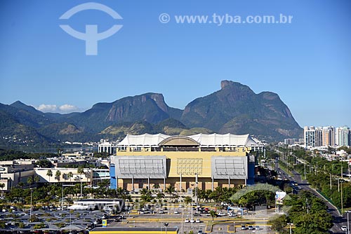  Vista do Barra Shopping com o Maciço da Tijuca e da Pedra da Gávea a partir da Cidade das Artes  - Rio de Janeiro - Rio de Janeiro (RJ) - Brasil