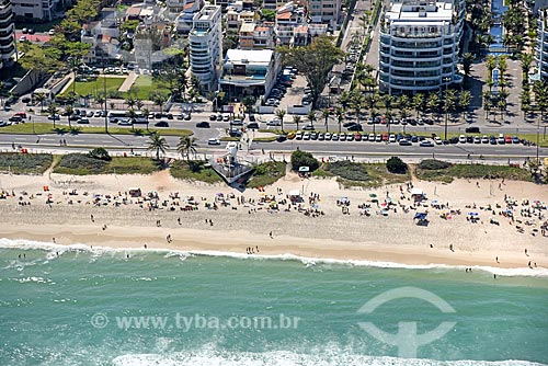  Foto aérea da orla da Praia da Barra da Tijuca - Posto 6  - Rio de Janeiro - Rio de Janeiro (RJ) - Brasil
