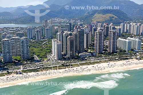  Foto aérea da orla da Praia da Barra da Tijuca  - Rio de Janeiro - Rio de Janeiro (RJ) - Brasil