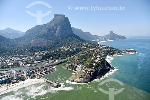  Foto aérea do Canal da Joatinga com a Pedra da Gávea  - Rio de Janeiro - Rio de Janeiro (RJ) - Brasil