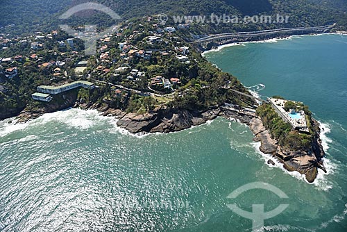  Foto aérea do Edifício Joatinga - à esquerda - com o Costa Brava Clube - à direita  - Rio de Janeiro - Rio de Janeiro (RJ) - Brasil
