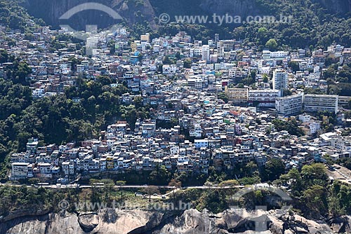  Foto aérea da favela do Vidigal  - Rio de Janeiro - Rio de Janeiro (RJ) - Brasil