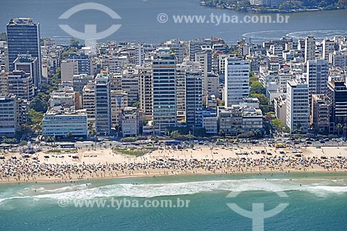  Foto aérea de prédios na orla da Praia de Ipanema  - Rio de Janeiro - Rio de Janeiro (RJ) - Brasil