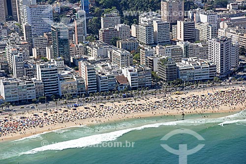  Foto aérea de prédios na orla da Praia de Ipanema  - Rio de Janeiro - Rio de Janeiro (RJ) - Brasil