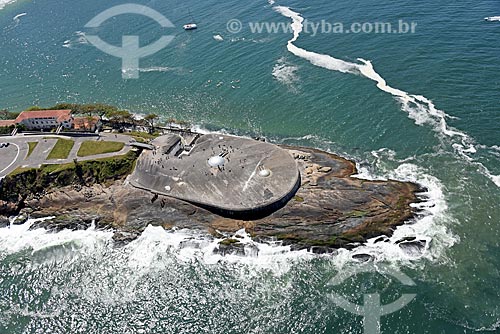  Foto aérea do antigo Forte de Copacabana (1914-1987), atual Museu Histórico do Exército  - Rio de Janeiro - Rio de Janeiro (RJ) - Brasil